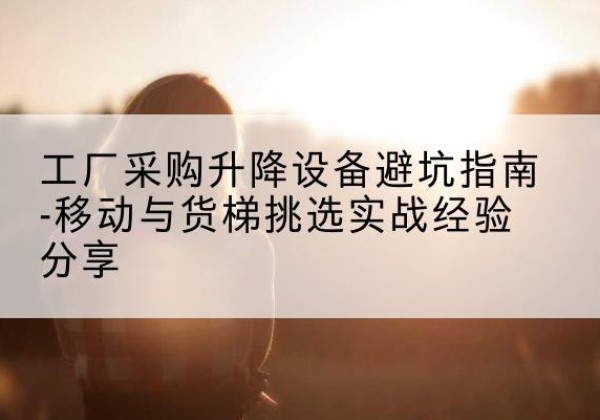 边坝移动式升降机怎么选-工厂采购升降设备避坑指南-移动与货梯挑选实战经验分享