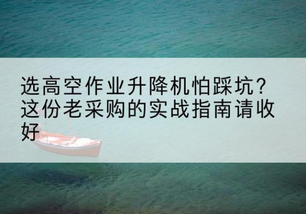 边坝高空作业升降机厂家推荐-选高空作业升降机怕踩坑？这份老采购的实战指南请收好